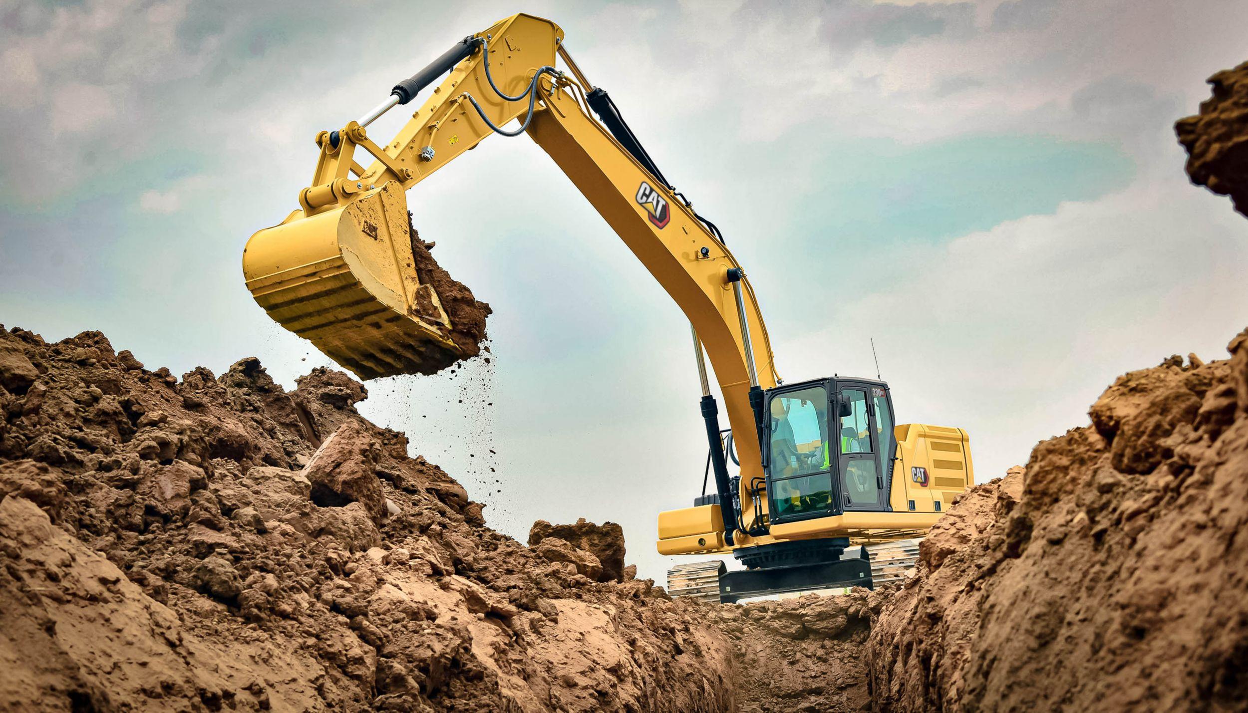 Cat 230 and Yellow Bucket