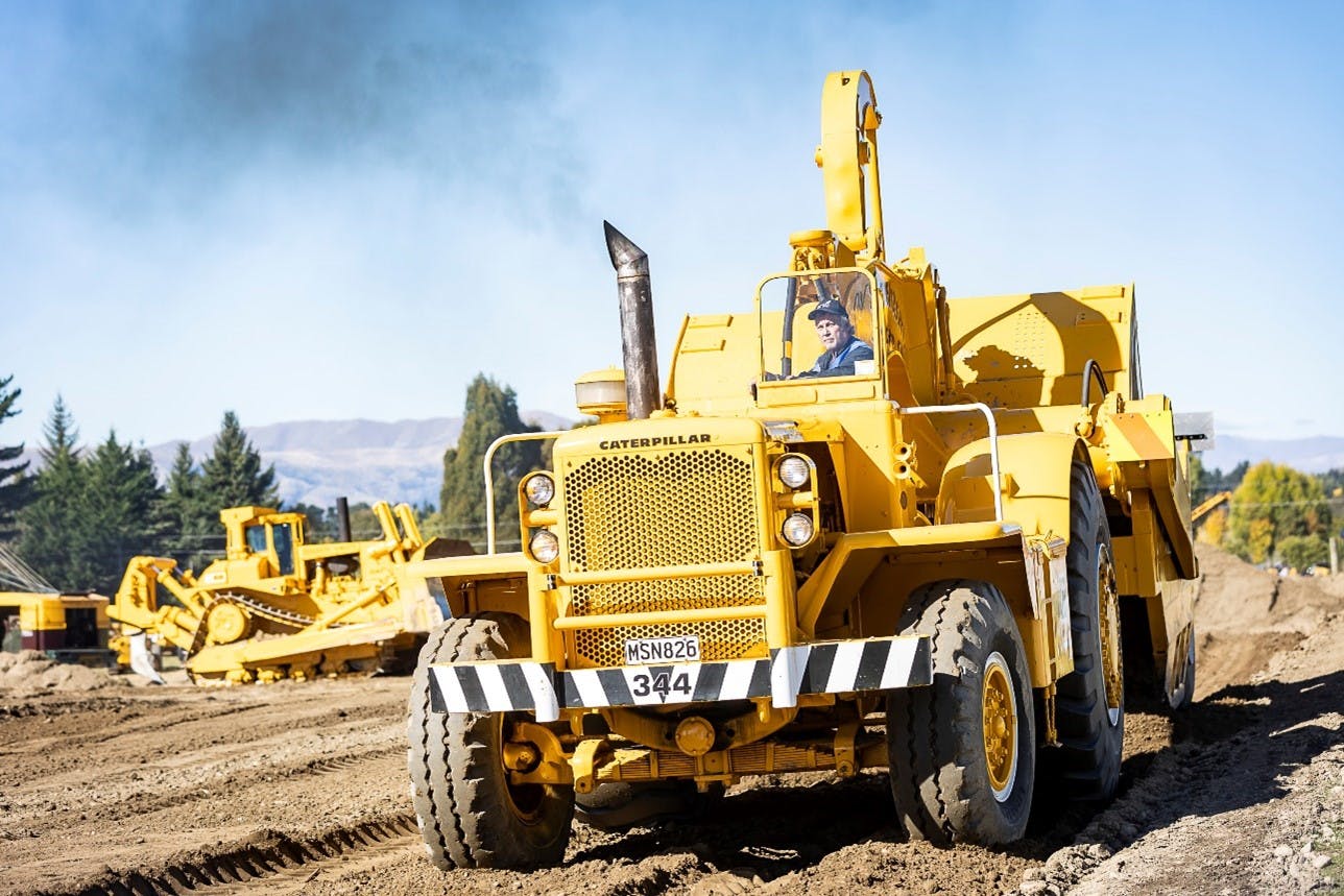 Wheels at Wanaka Caterpillar Vic Draper operator