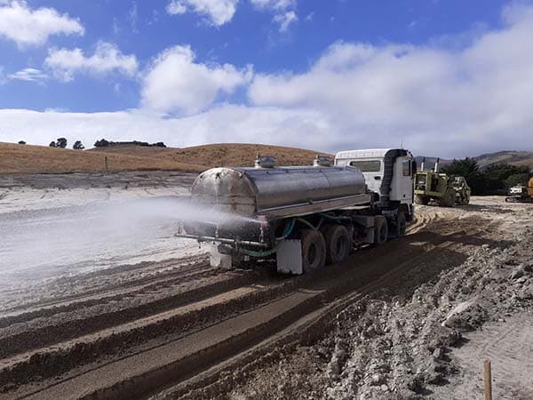 Monro Contracting Additional Lime and Water Added to the Loess
